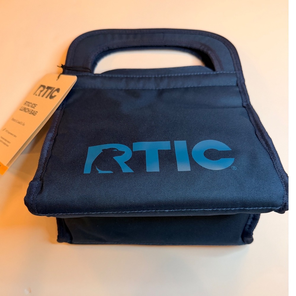 RTIC Ice Lunch Bag Navy Blue Freezable Insulated Cooler Tote NWT